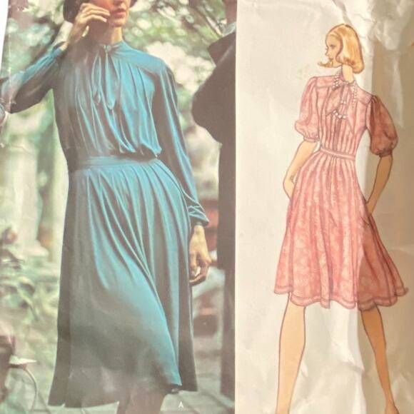 Vogue Couturier Design 2970 Jean Muir Pattern Dress Miss 14 Vintage Long Tie - Picture 1 of 7